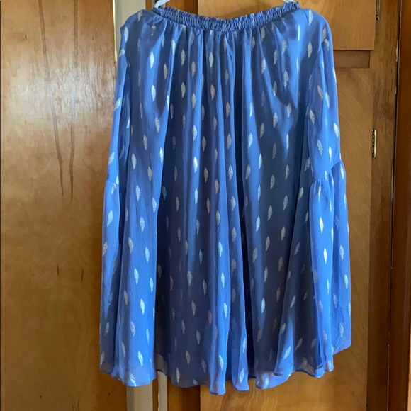 Beautiful Blue Peasant Blouse - Picture 4 of 4